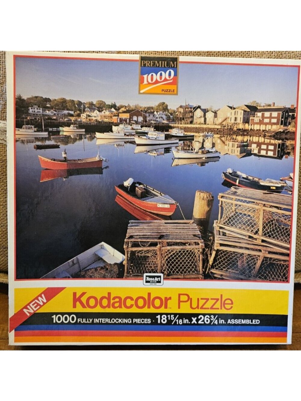 New Sealed Vintage Kodak Kodacolor “Boats” 1000 Piece Puzzle Rose Art 1989 USA
